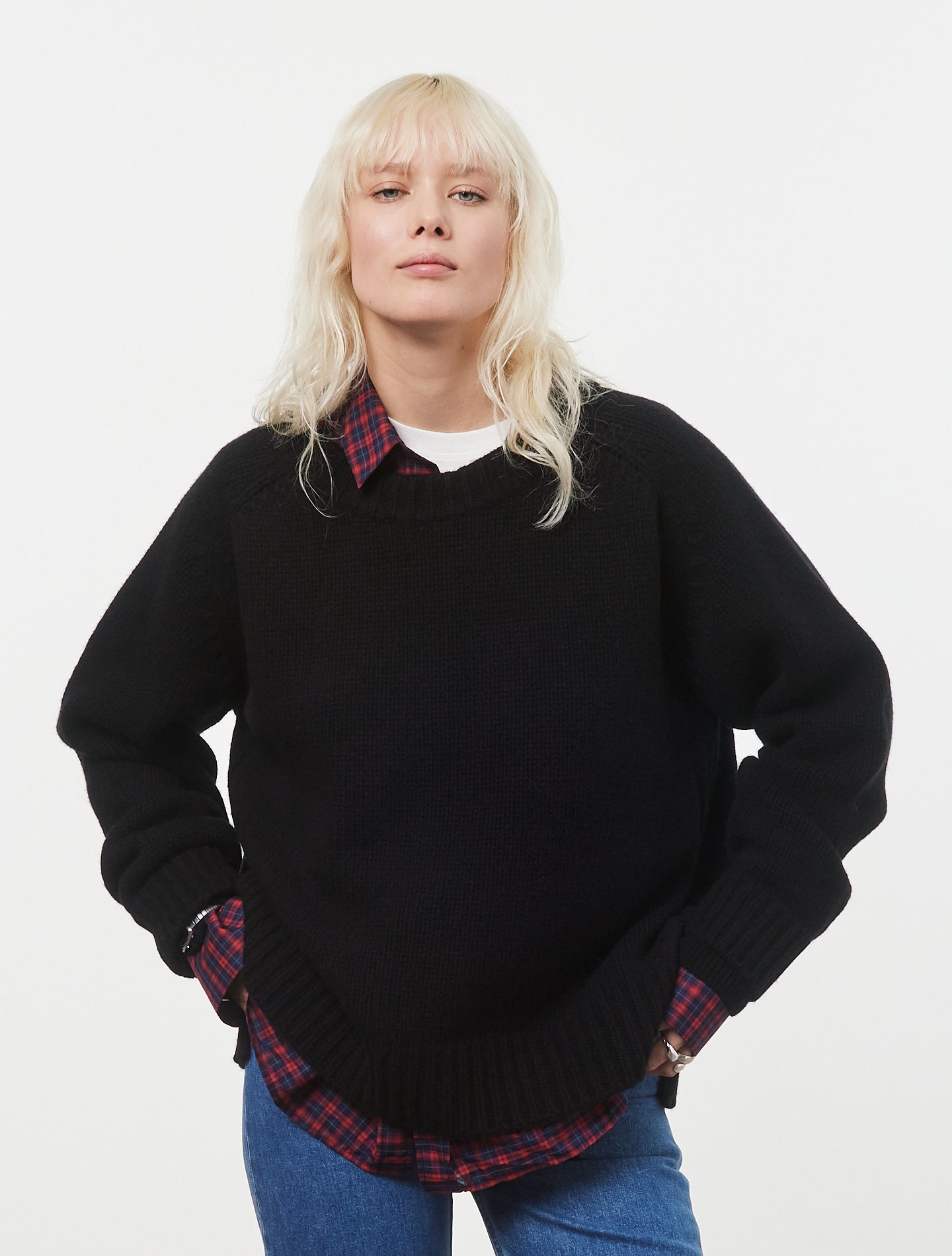 Pull Femme L.L.Bean 100% Laine - Cardigan Rouge Et Noir, Taille M