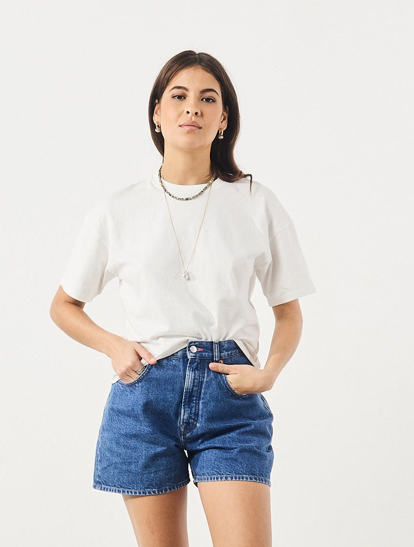Le Short Patine Brenda en denim bio-recyclé Bleu Medium