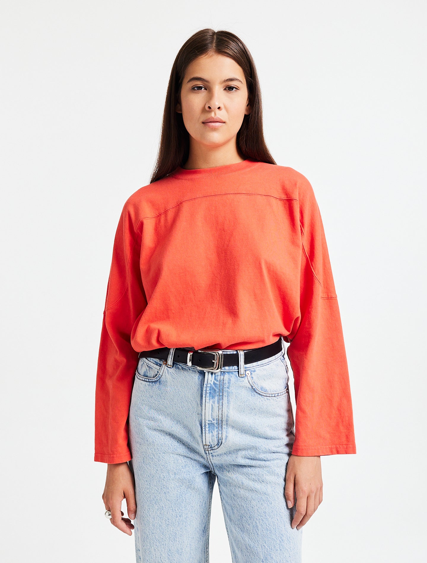 Le top Football tee long Willie® Heavy Rouge tomato