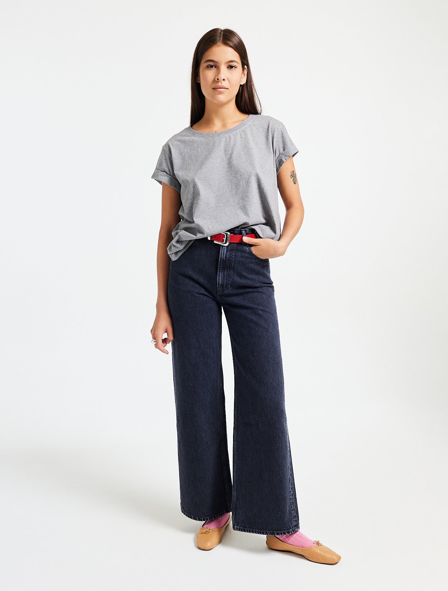 Rose porte le Wide leg en taille 26