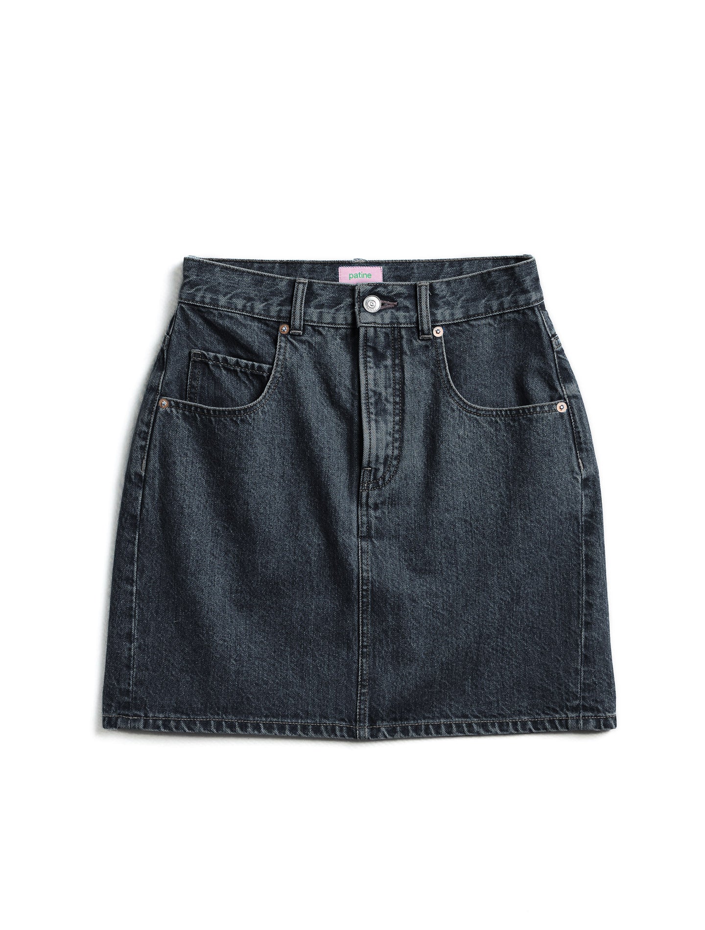 La Mini jupe Brenda  denim bio-recyclé Noir Medium
