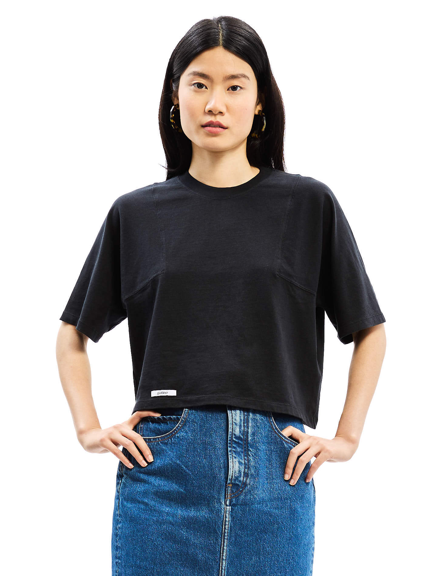 Le tee-shirt Boxy Willie® Heavy jersey bio-recyclé Noir