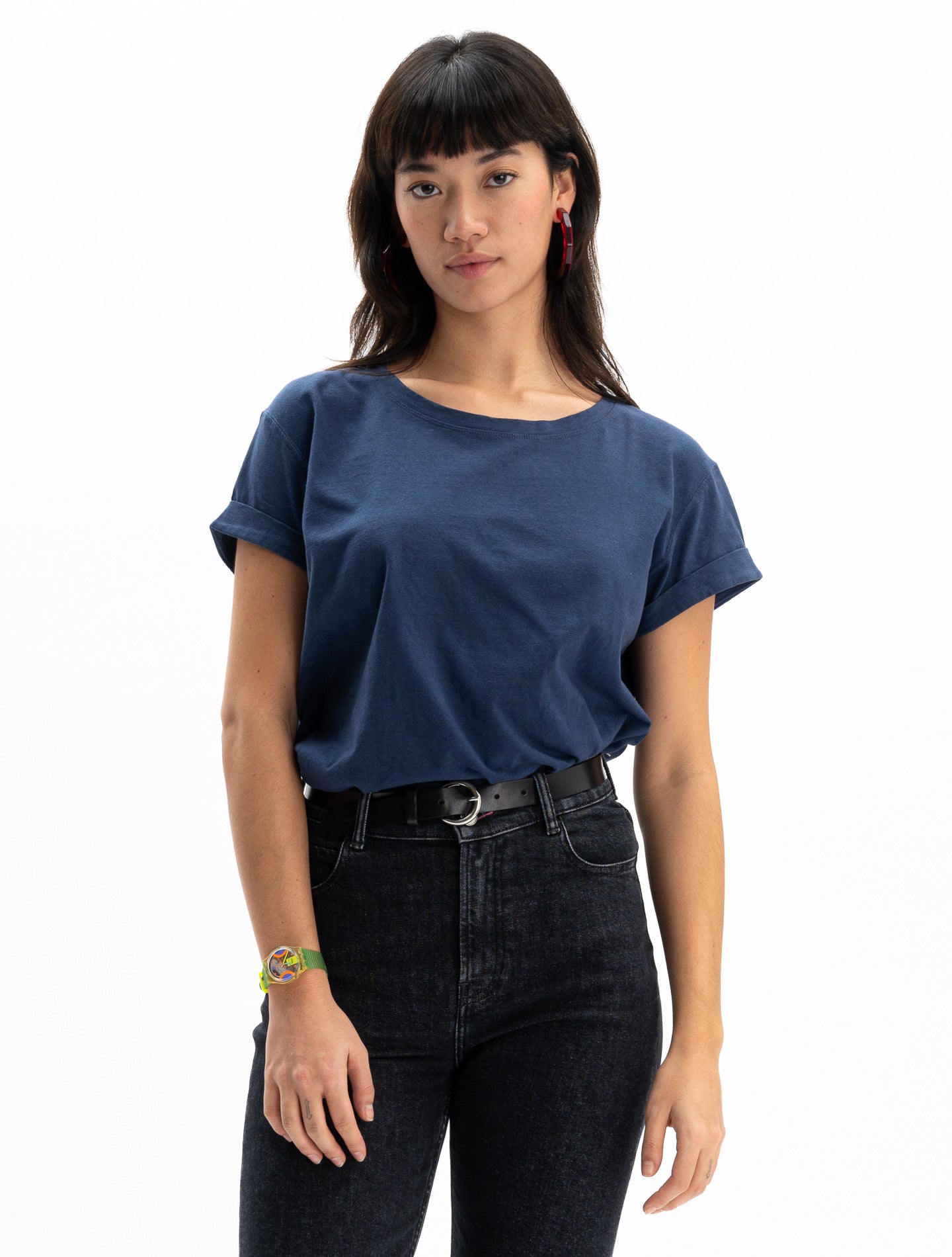 Le tee-shirt Cool Willie® jersey bio-recyclé Bleu navy
