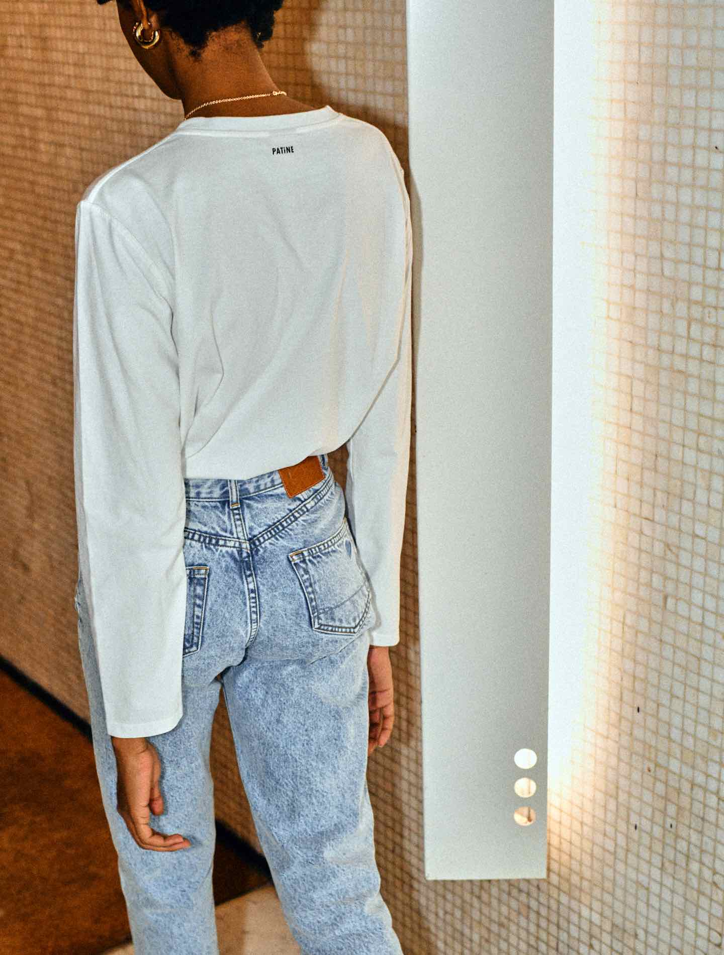 Slim Brenda regen recycled cotton jeans Light blue Patine