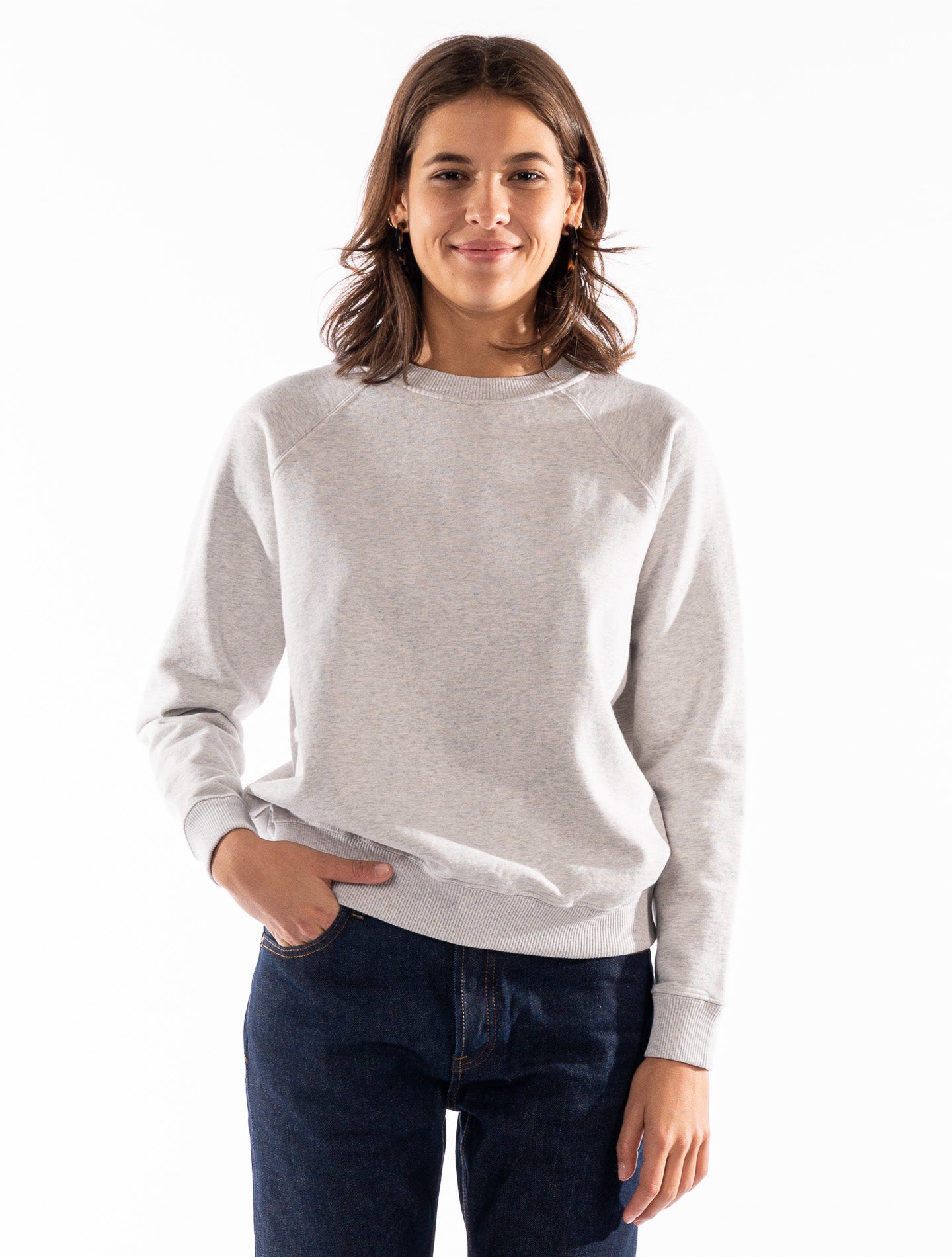 Le sweatshirt 90 Marty® molleton bio-recyclé Gris chiné