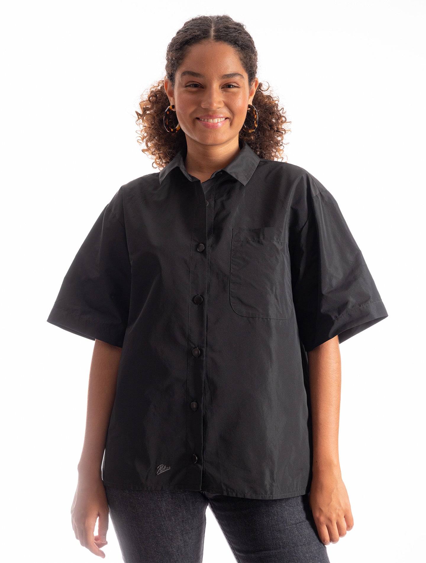 La chemisette Taffy taffetas recyclé Noir black coffee
