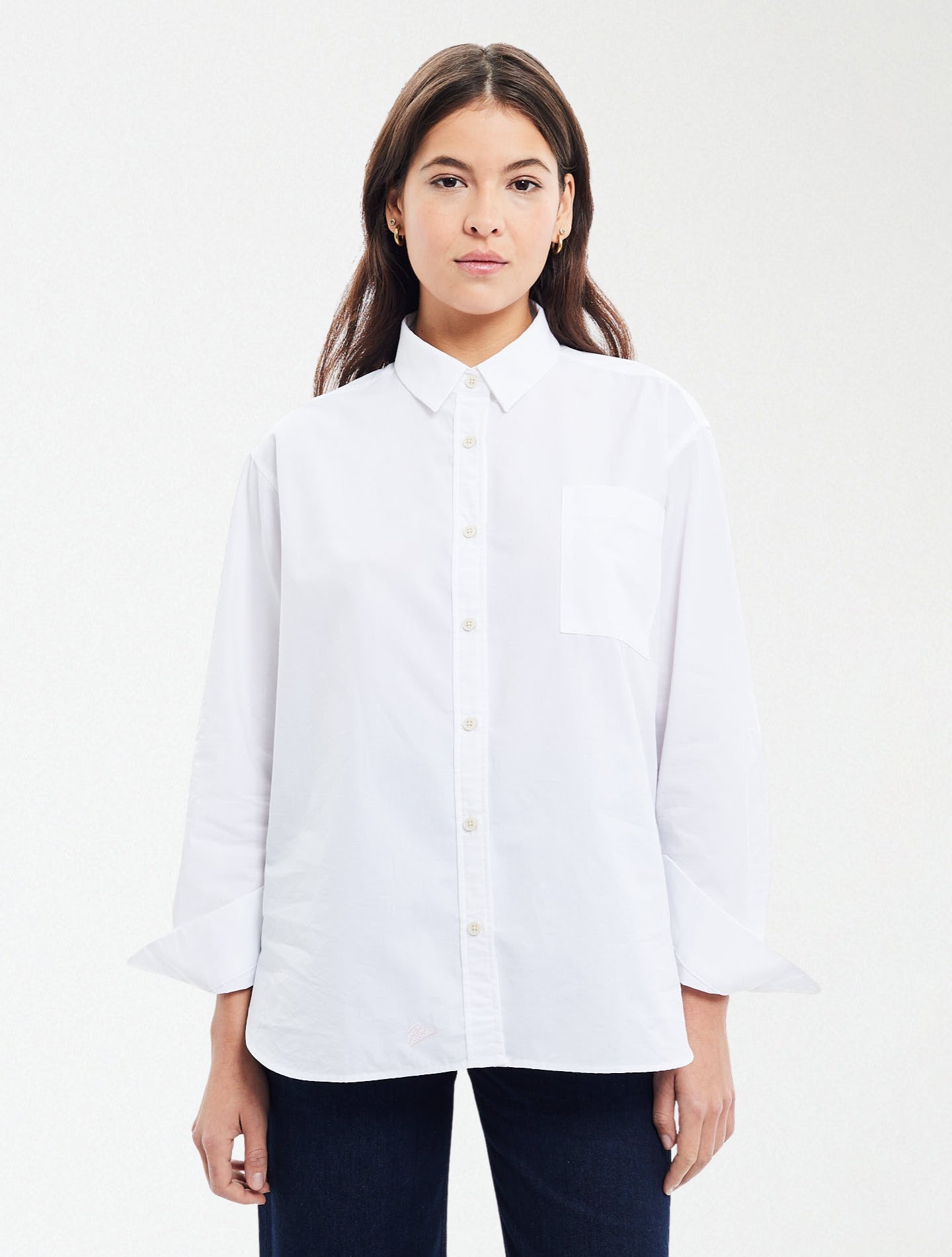 La chemise Oversize Tony toile bio-recyclée Superblanc