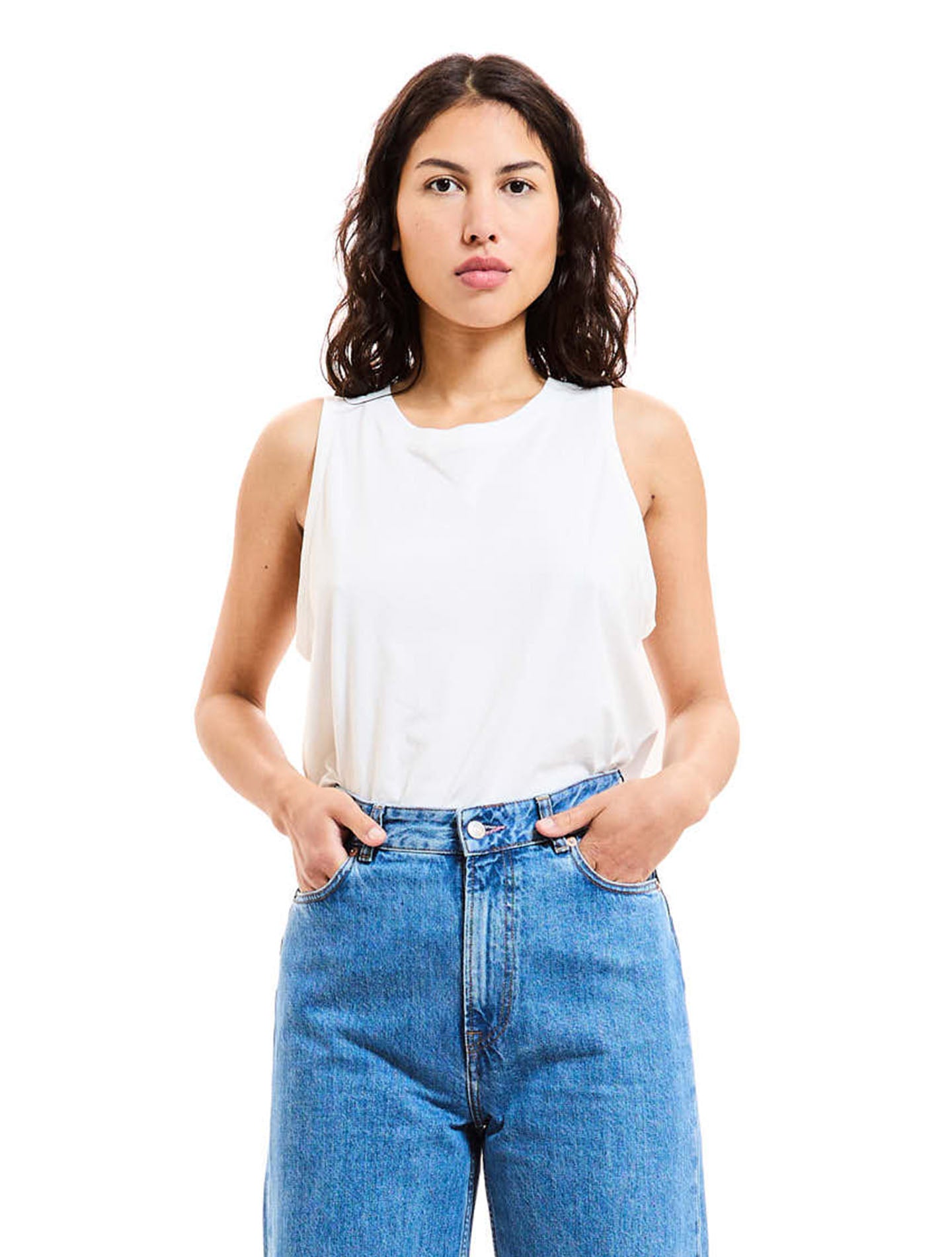Le tee-shirt débardeur Willie® jersey bio-recyclé Blanc cheesecake