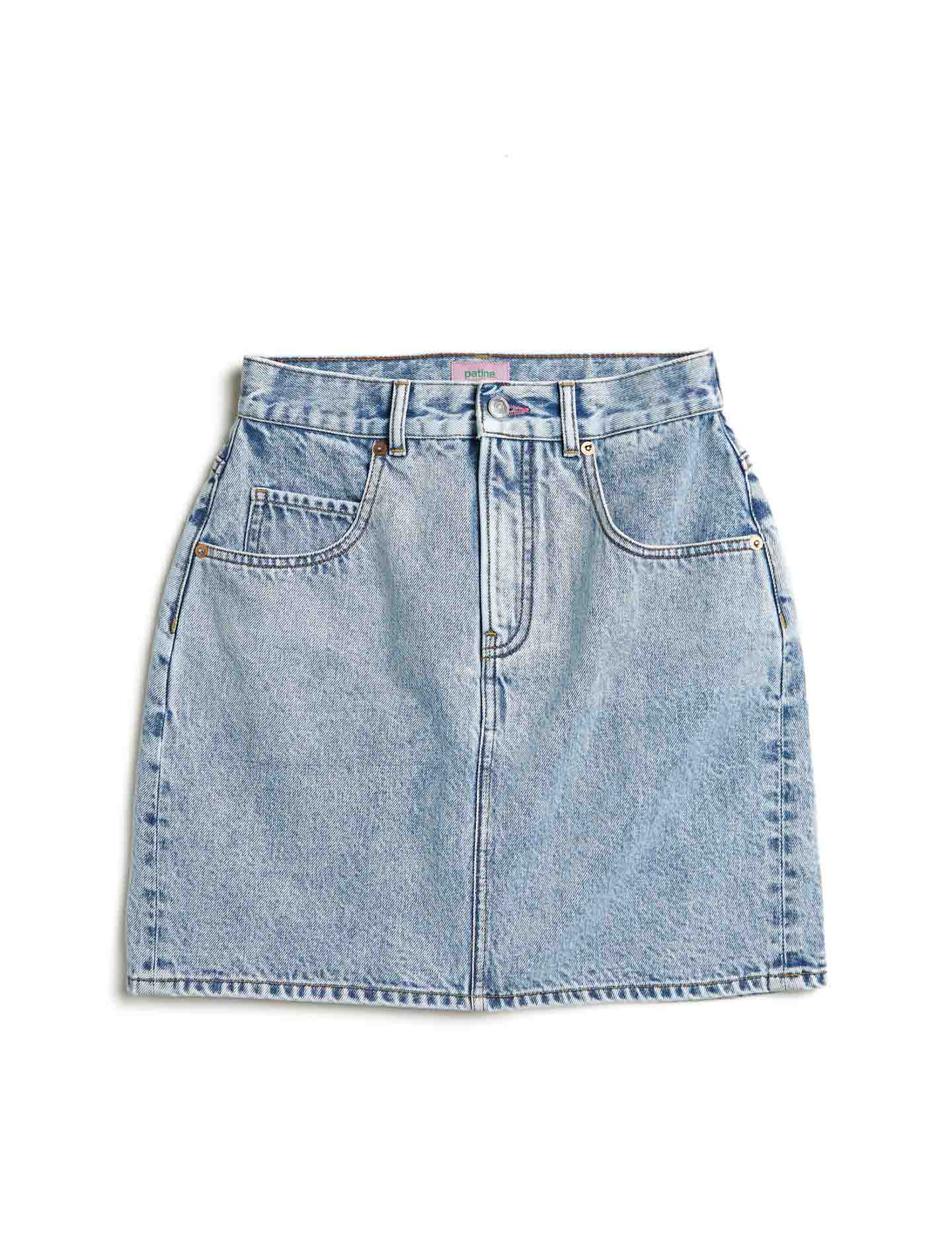 La Mini jupe Brenda denim bio-recyclé Bleu light