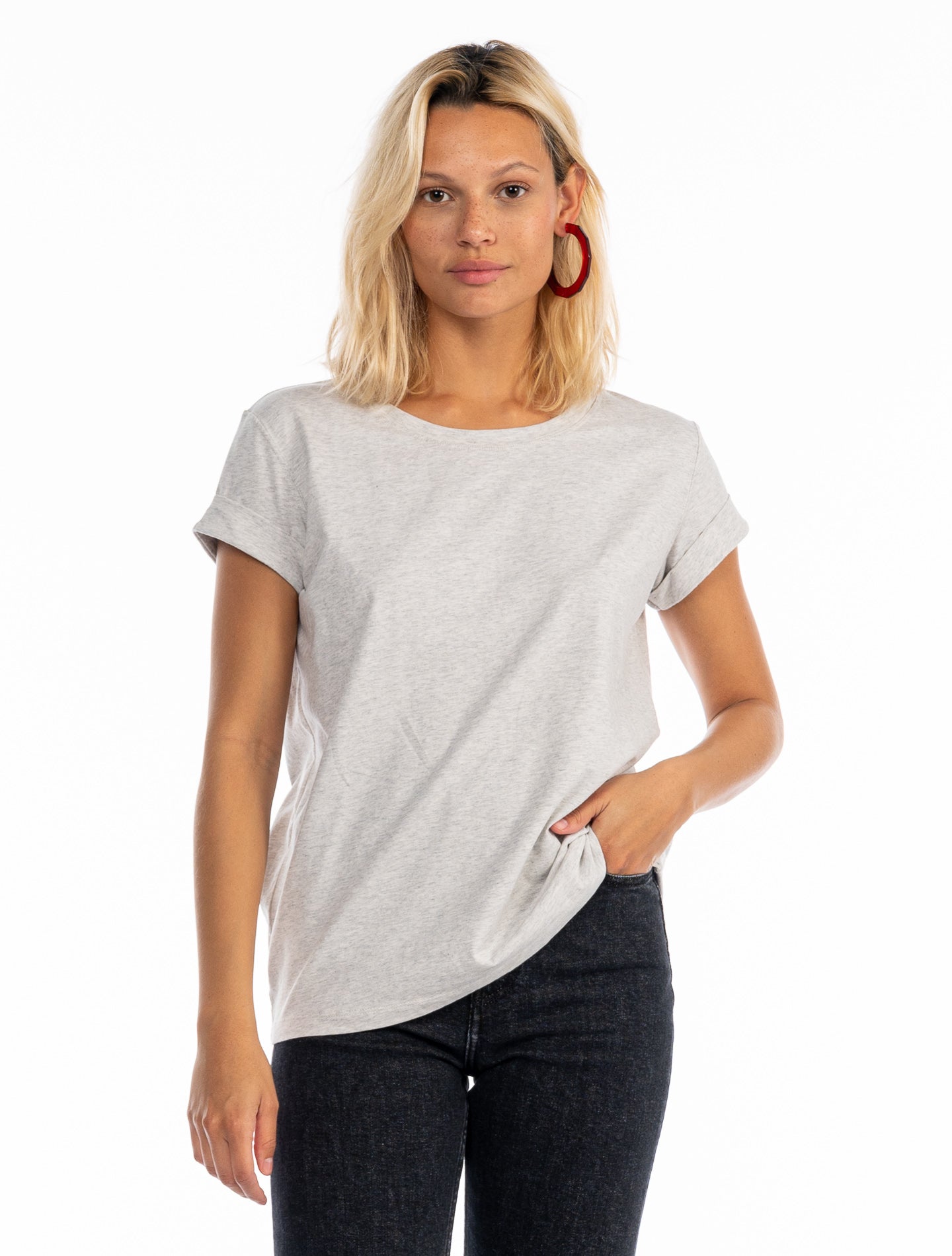Le tee-shirt Cool Willie® jersey bio-recyclé Gris chiné