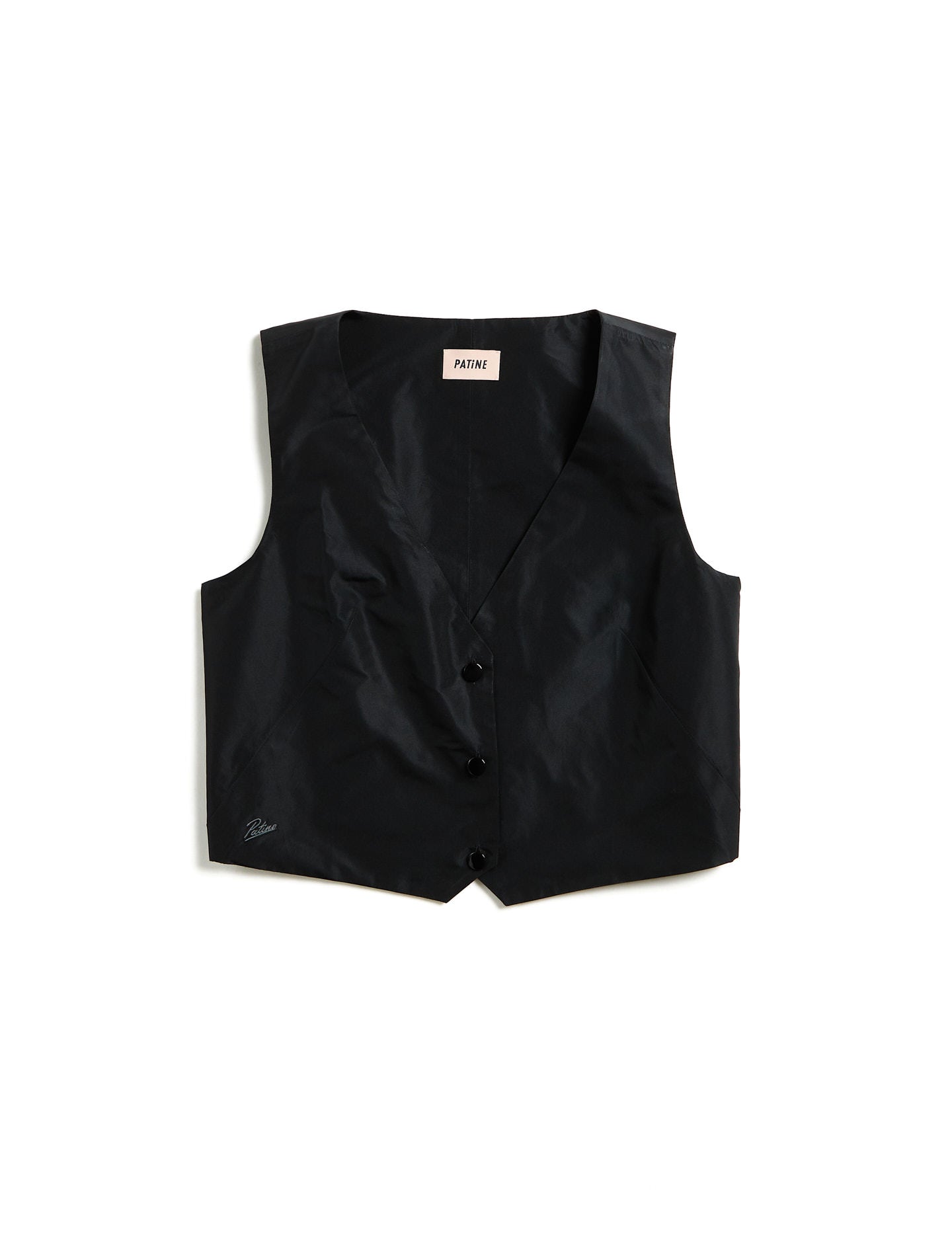 Le top Taffy taffetas recyclé Noir Black Coffee