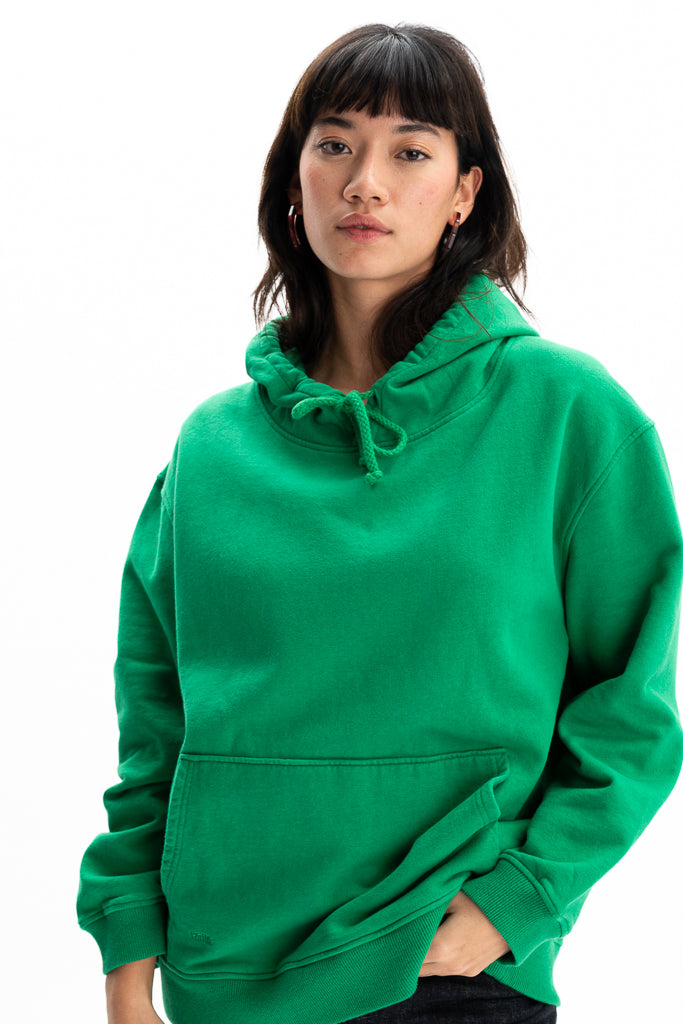 Le sweatshirt Hoodie Marty® molleton bio-recyclé Vert Hollywood
